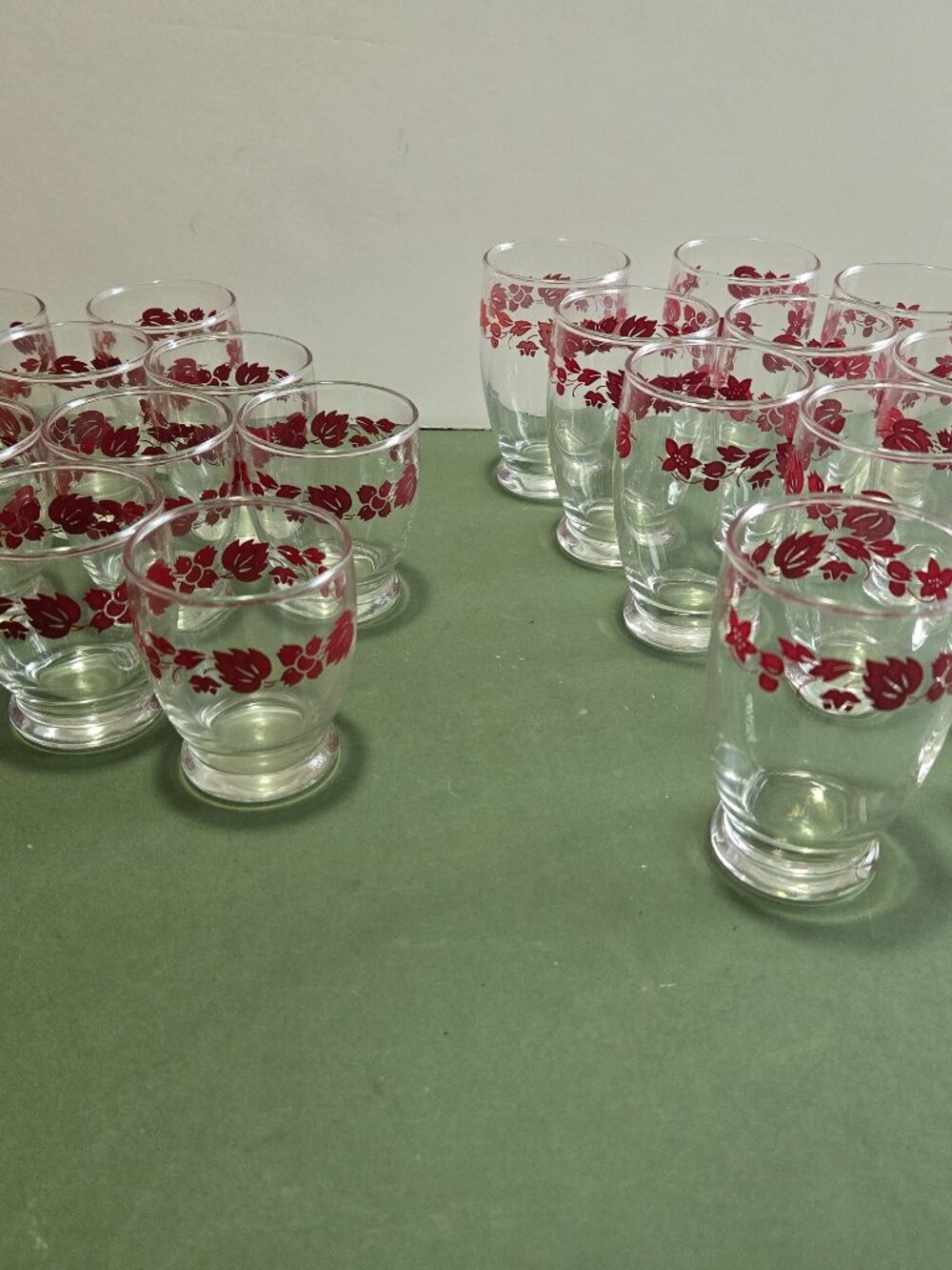 Two Sets of Vintage Anchor Hocking Tumblers